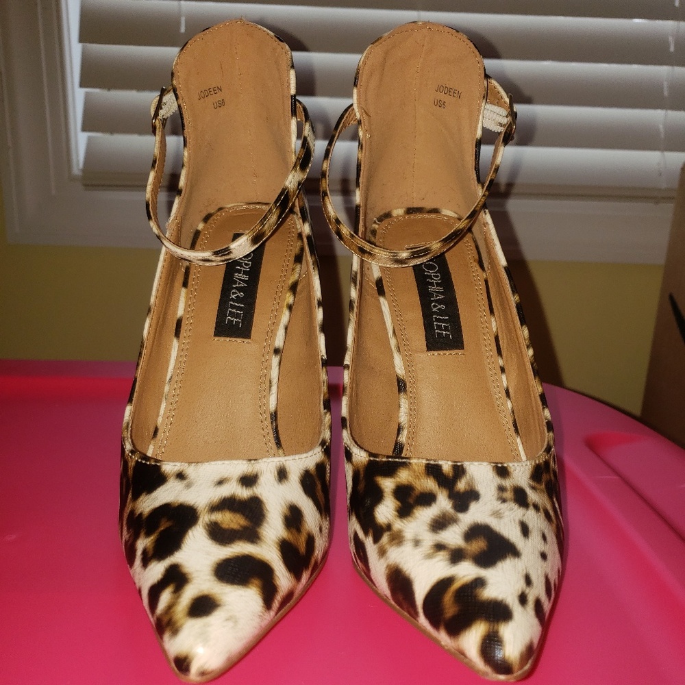 Leopard print heels